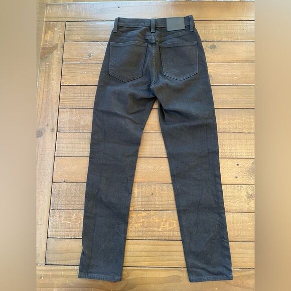 Black Denim Forum Aritzia jeans size 23 The Yoko High Rise Slim - Picture 6 of 8